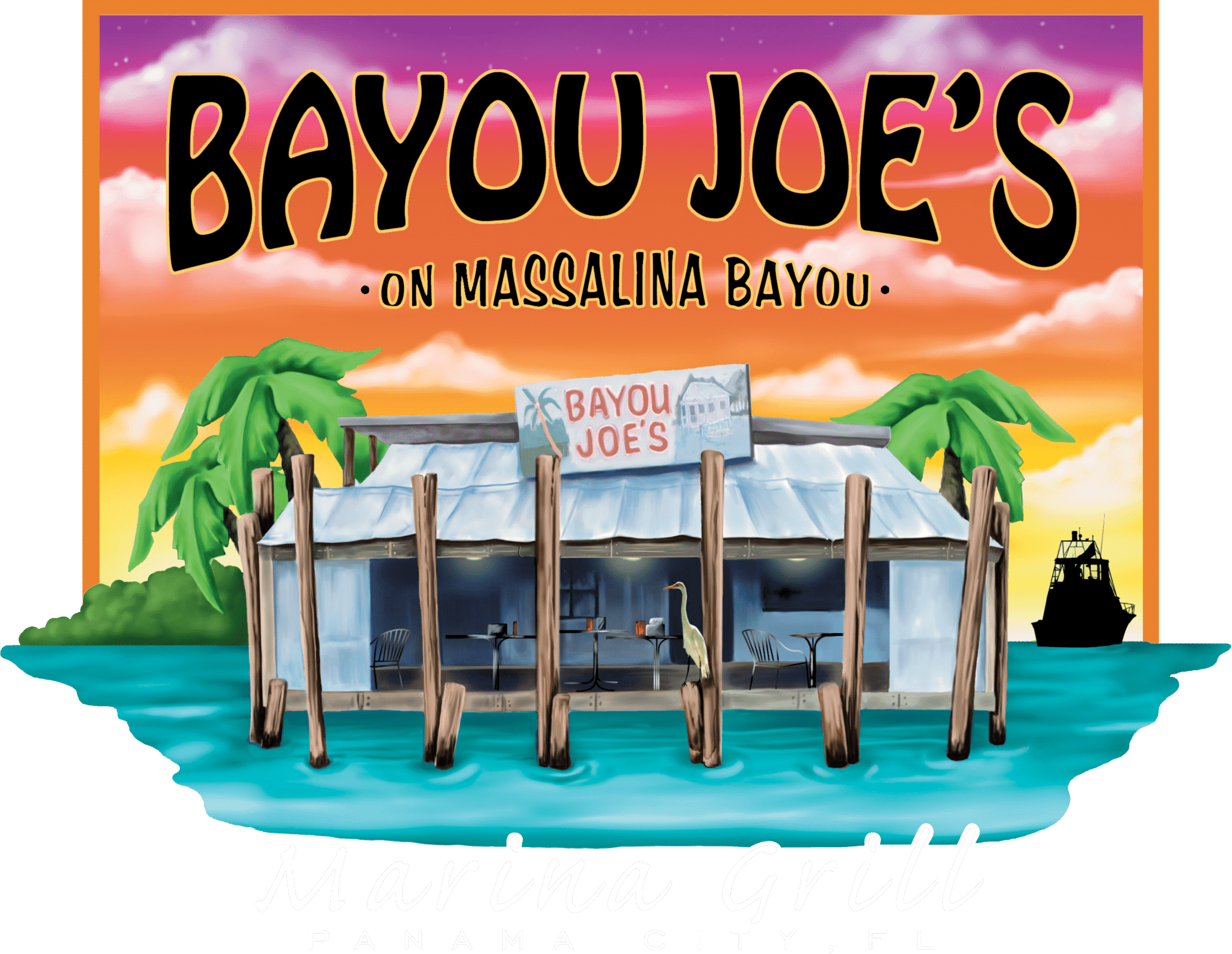 Lunch & Dinner in Panama City Bayou Joe's On Massalina Bayou