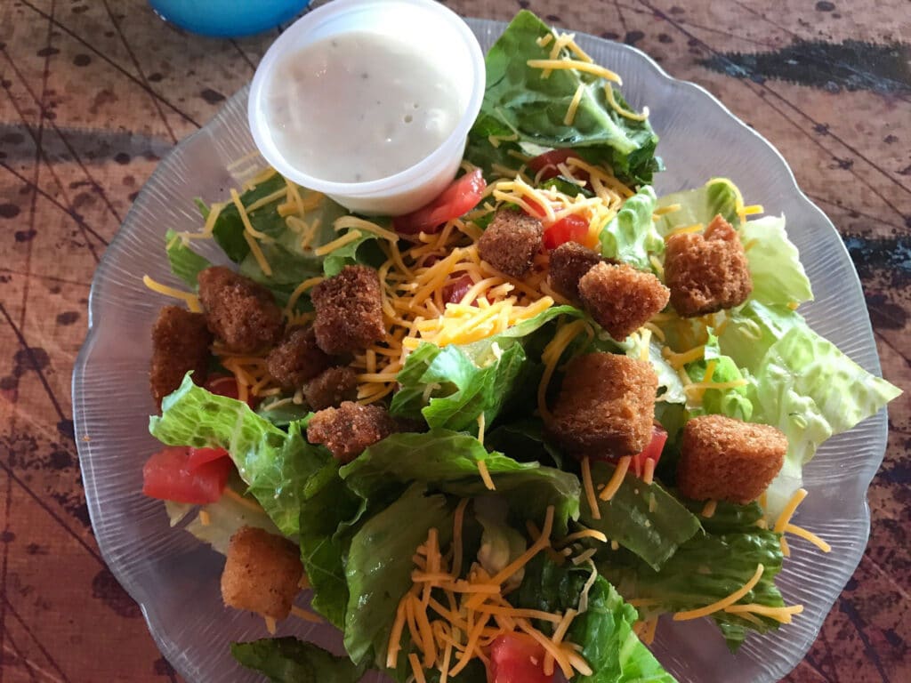 Bayou Joe's On Massalina Bayou photo of a side salad | waterfront restaurant in Panama City, Florida offering breakfast, lunch & dinner with a view