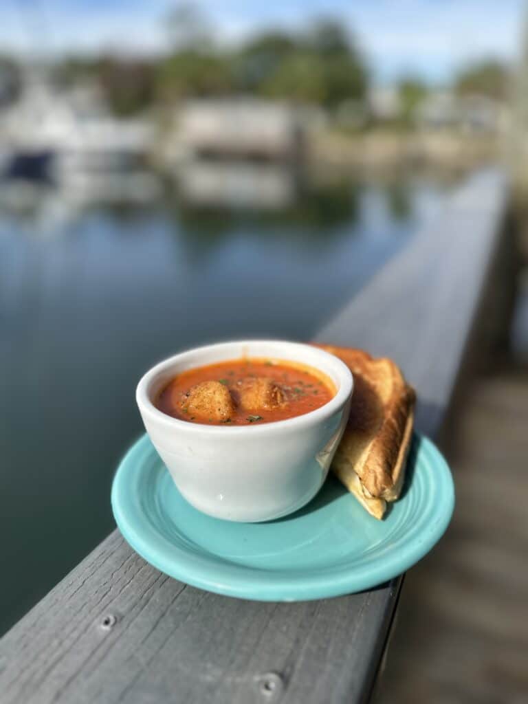 Bayou Joe's On Massalina Bayou soup on the waterfront | waterfront restaurant in Panama City, Florida offering breakfast, lunch & dinner with a view
